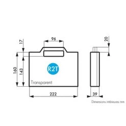 Malette De Transport RS PRO En Polypropylène, Dimensions Externes 222 X 160 X 39mm ( Prix Pour 1 ) -Malette de rangement Soldes 2022 11543318 5