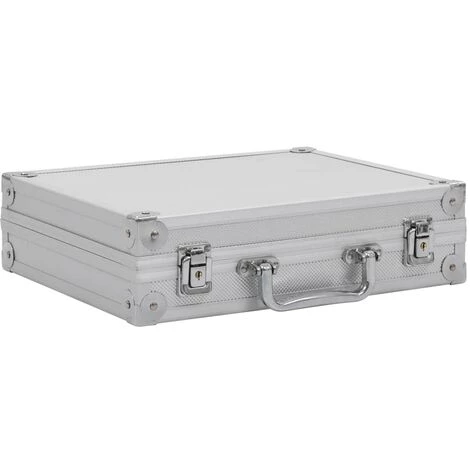 VidaXL Mallette Pour Arme à Feu Aluminium ABS Argenté - Argent 2 VidaXL Mallette Pour Arme à Feu Aluminium ABS Argenté - Argent – Image 2