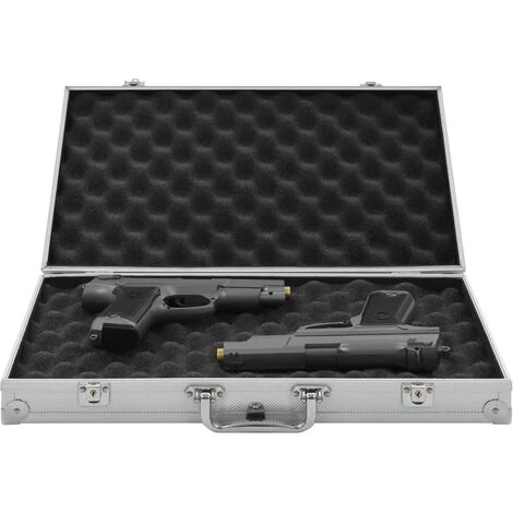 VidaXL Mallette Pour Arme à Feu Aluminium ABS Argenté - Argent 1 VidaXL Mallette Pour Arme à Feu Aluminium ABS Argenté - Argent