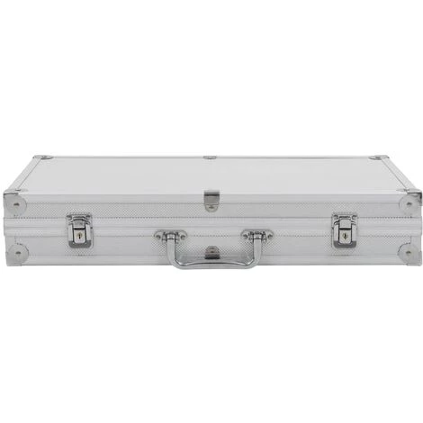 VidaXL Mallette Pour Arme à Feu Aluminium ABS Argenté - Argent 3 VidaXL Mallette Pour Arme à Feu Aluminium ABS Argenté - Argent – Image 3