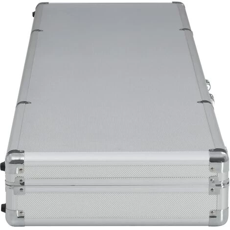 VidaXL Mallette Pour Arme à Feu Argenté 134 X 35 X 12 Cm Aluminium - Argent 3 VidaXL Mallette Pour Arme à Feu Argenté 134 X 35 X 12 Cm Aluminium - Argent – Image 3