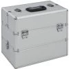 VidaXL Mallette à Maquillage 37x24x35 Cm Argenté Aluminium - Argent