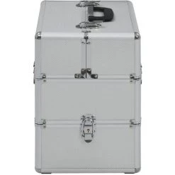 VidaXL Mallette à Maquillage 37x24x35 Cm Argenté Aluminium - Argent 7 VidaXL Mallette à Maquillage 37x24x35 Cm Argenté Aluminium - Argent -Malette de rangement Soldes 2022 14080083 3
