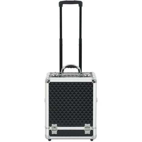 VidaXL Chariot à Maquillage 35x29x45 Cm Noir Aluminium - Noir 3 VidaXL Chariot à Maquillage 35x29x45 Cm Noir Aluminium - Noir – Image 3