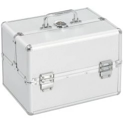 VidaXL Mallette à Maquillage 22x30x21 Cm Argenté Aluminium - Argent