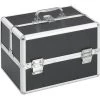 VidaXL Mallette à Maquillage 22x30x21 Cm Noir Aluminium - Noir