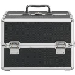 VidaXL Mallette à Maquillage 22x30x21 Cm Noir Aluminium - Noir 7 VidaXL Mallette à Maquillage 22x30x21 Cm Noir Aluminium - Noir -Malette de rangement Soldes 2022 14296533 3