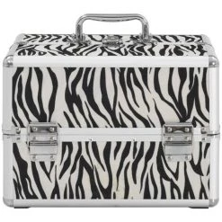 VidaXL Mallette à Maquillage 22x30x21 Cm Rayures De Zèbre Aluminium - Noir 7 VidaXL Mallette à Maquillage 22x30x21 Cm Rayures De Zèbre Aluminium - Noir -Malette de rangement Soldes 2022 14296538 3