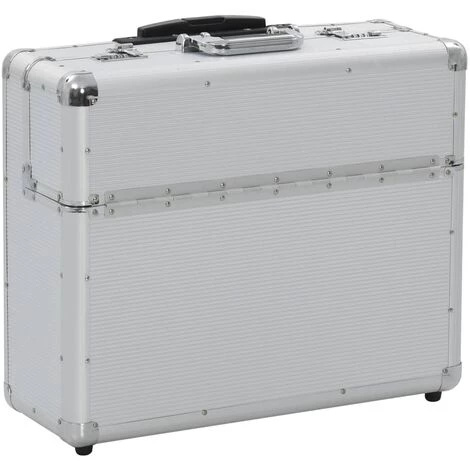 VidaXL Valise De Pilote 54 X 44 X 21 Cm Argenté Aluminium - Argent 3 VidaXL Valise De Pilote 54 X 44 X 21 Cm Argenté Aluminium - Argent – Image 3