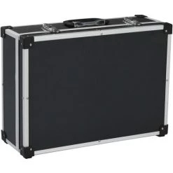 VidaXL Valise à Outils 46 X 33 X 16 Cm Noir Aluminium - Noir -Malette de rangement Soldes 2022 14296556 3