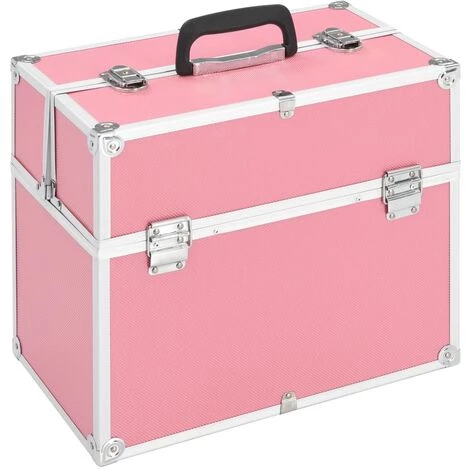VidaXL Mallette à Maquillage 37x24x35 Cm Rose Aluminium - Rose 1 VidaXL Mallette à Maquillage 37x24x35 Cm Rose Aluminium - Rose
