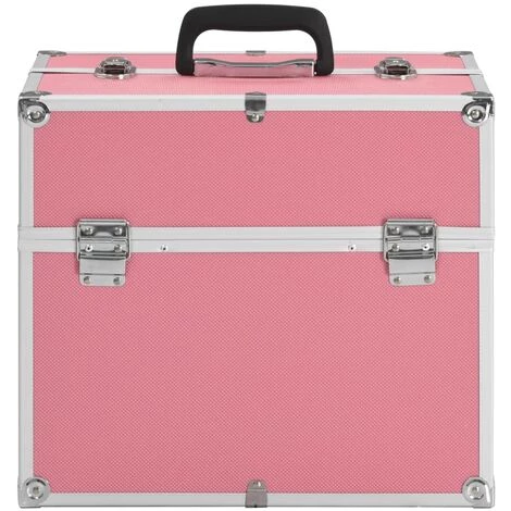 VidaXL Mallette à Maquillage 37x24x35 Cm Rose Aluminium - Rose 3 VidaXL Mallette à Maquillage 37x24x35 Cm Rose Aluminium - Rose – Image 3