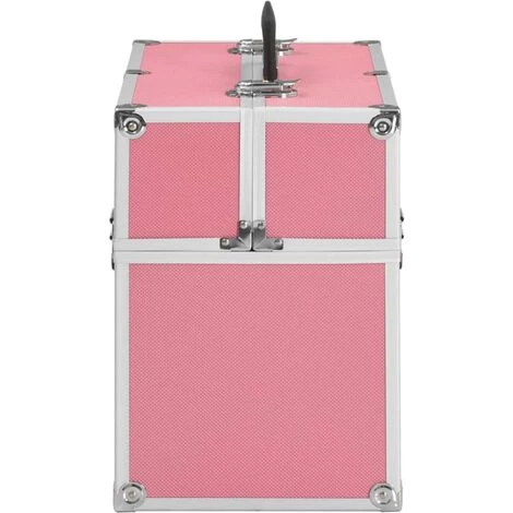 VidaXL Mallette à Maquillage 37x24x35 Cm Rose Aluminium - Rose 4 VidaXL Mallette à Maquillage 37x24x35 Cm Rose Aluminium - Rose – Image 4