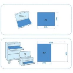 Coffret King Tony Bleu Vide 422 X 372 X 92 Mm -Malette de rangement Soldes 2022 18378305 3
