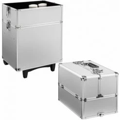 HELLOSHOP26 Mallette Maquillage Trolley 3 Niveaux Argent 7 HELLOSHOP26 Mallette Maquillage Trolley 3 Niveaux Argent -Malette de rangement Soldes 2022 18410812 3