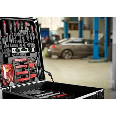 Monzana Valise à Outils Roulante 899 Pièces En Aluminium Poignée Télescopique Boîte à Outils Accessoires 2 Monzana Valise à Outils Roulante 899 Pièces En Aluminium Poignée Télescopique Boîte à Outils Accessoires – Image 2