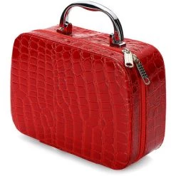 MANTA Boite De Rangement D'huile Essentielle D'arome De 22 Bouteilles, étui En Cuir, Sac Portable, Rouge Américain Rouge