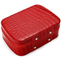 MANTA Boite De Rangement D'huile Essentielle D'arome De 22 Bouteilles, étui En Cuir, Sac Portable, Rouge Américain Rouge -Malette de rangement Soldes 2022 23576065 3