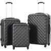 YOUTHUP Valise Rigide 3 Pcs Noir ABS - Noir