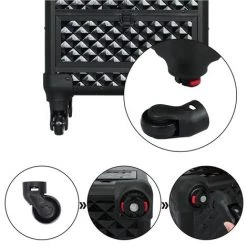 Yaheetech Valise Trolley Pour Cosmétiques Noire Professionnelle Mallette De Maquillage Verrouillable Avec 4 Plateaux Rétractables 1 Tiroir 34,5 X 24 X 55,5cm -Malette de rangement Soldes 2022 24702086 4