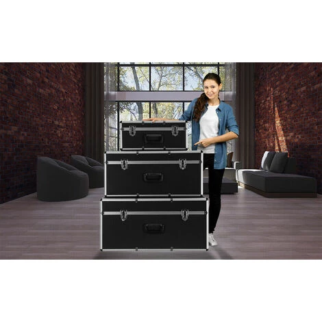 AREBOS Lot De 3 Valises De Transport | Aluminium | Volume Total De 200 L | Verrouillables | Avec Poignées | 47 Cm X 26 Cm X 22 Cm | 68 Cm X 31 Cm X 32 Cm | 73 Cm X 38 Cm X 36 Cm | Boîtes De Transport 2 AREBOS Lot De 3 Valises De Transport | Aluminium | Volume Total De 200 L | Verrouillables | Avec Poignées | 47 Cm X 26 Cm X 22 Cm | 68 Cm X 31 Cm X 32 Cm | 73 Cm X 38 Cm X 36 Cm | Boîtes De Transport – Image 2