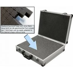 PEAKTECH Peak Tech Universel Mallette En Aluminium, M, 295 x 195 x 70 mm, 1 pièce, P 7255