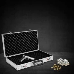 GOPLUS Valise à Pistolet En Aluminium Avec 2 Serrure à Combinaison, Coffre à Fusil, Valise De Rangement Sécurisée Et Solide, Malette Pistolet Pour Arme, Argent 8 GOPLUS Valise à Pistolet En Aluminium Avec 2 Serrure à Combinaison, Coffre à Fusil, Valise De Rangement Sécurisée Et Solide, Malette Pistolet Pour Arme, Argent -Malette de rangement Soldes 2022 34761977 4