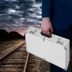 GOPLUS Valise à Pistolet En Aluminium Avec 2 Serrure à Combinaison, Coffre à Fusil, Valise De Rangement Sécurisée Et Solide, Malette Pistolet Pour Arme, Argent 9 GOPLUS Valise à Pistolet En Aluminium Avec 2 Serrure à Combinaison, Coffre à Fusil, Valise De Rangement Sécurisée Et Solide, Malette Pistolet Pour Arme, Argent -Malette de rangement Soldes 2022 34761977 5