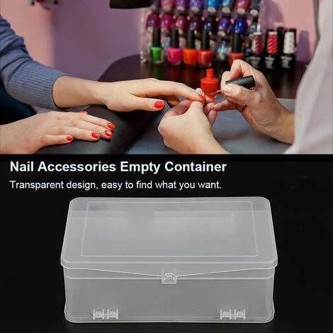 ASUPERMALL Boite De Rangement Double Face Pour Nail Art Boite De Rangement Pour Stylo A Ongles Pour Forets Accessoires En Strass Conteneur Vide Transparent A Deux Couches, Transparent 2 ASUPERMALL Boite De Rangement Double Face Pour Nail Art Boite De Rangement Pour Stylo A Ongles Pour Forets Accessoires En Strass Conteneur Vide Transparent A Deux Couches, Transparent – Image 2