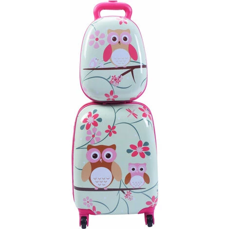 HELLOSHOP26 Valise Enfant+ Sac à Dos Bagage Trolley à Roulettes Pour Enfant Motif Hibou 1 HELLOSHOP26 Valise Enfant+ Sac à Dos Bagage Trolley à Roulettes Pour Enfant Motif Hibou