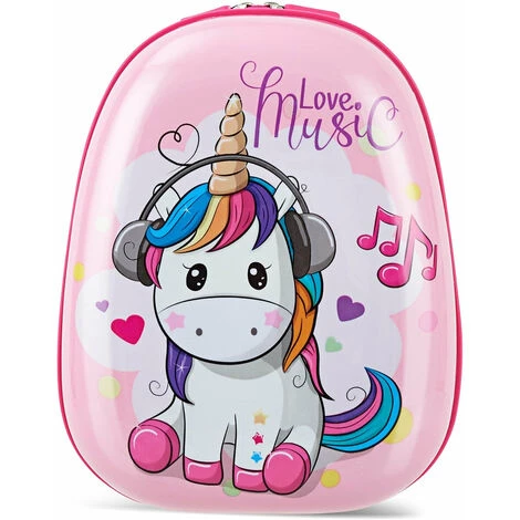 HELLOSHOP26 Valise 16’’ à Roulettes + Sac à Dos 12’’ Valise Voyage Enfant Motif Licorne - Or 3 HELLOSHOP26 Valise 16’’ à Roulettes + Sac à Dos 12’’ Valise Voyage Enfant Motif Licorne - Or – Image 3