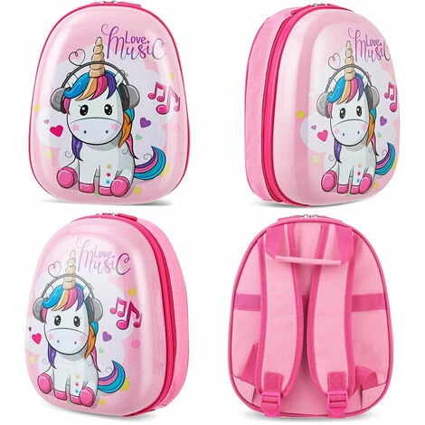 HELLOSHOP26 Valise 16’’ à Roulettes + Sac à Dos 12’’ Valise Voyage Enfant Motif Licorne - Or 4 HELLOSHOP26 Valise 16’’ à Roulettes + Sac à Dos 12’’ Valise Voyage Enfant Motif Licorne - Or – Image 4