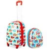 HELLOSHOP26 Valise 16’’ à Roulettes + Sac à Dos 12’’ Valise Voyage Enfant Motif Eléphant