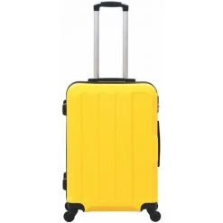 ASUPERMALL Valise Rigide 3 Pcs Jaune ABS -Malette de rangement Soldes 2022 39926864 3