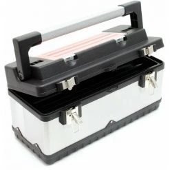 HELLOSHOP26 Boite Caisse à Outils 50,5 Cm Porte-outils Mallette Acier Affiné Avec Poignée - Or