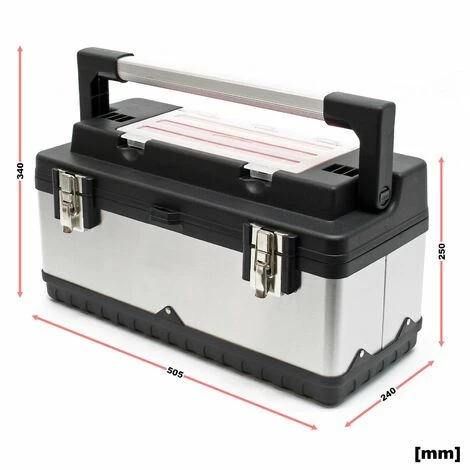 HELLOSHOP26 Boite Caisse à Outils 50,5 Cm Porte-outils Mallette Acier Affiné Avec Poignée - Or 2 HELLOSHOP26 Boite Caisse à Outils 50,5 Cm Porte-outils Mallette Acier Affiné Avec Poignée - Or – Image 2