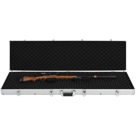 ASUPERMALL Mallette Pour Arme A Feu Argente 134 X 35 X 12 Cm Aluminium 2 ASUPERMALL Mallette Pour Arme A Feu Argente 134 X 35 X 12 Cm Aluminium – Image 2