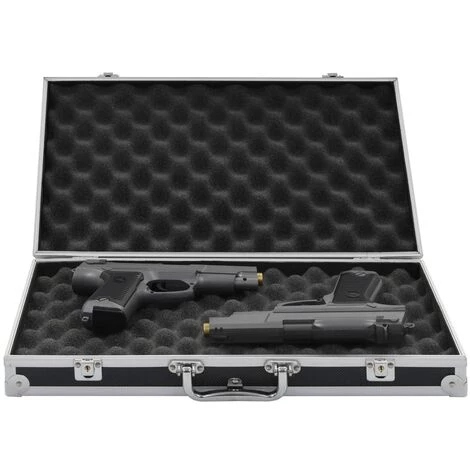 ASUPERMALL Mallette Pour Arme A Feu Aluminium ABS Noir 1 ASUPERMALL Mallette Pour Arme A Feu Aluminium ABS Noir