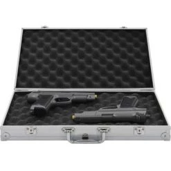 ASUPERMALL Mallette Pour Arme A Feu Aluminium ABS Argente