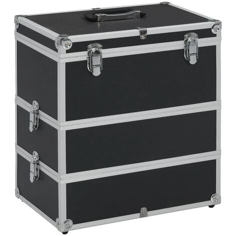 TRUE DEAL Mallette à Maquillage 37x24x40 Cm Noir Aluminium 1 TRUE DEAL Mallette à Maquillage 37x24x40 Cm Noir Aluminium