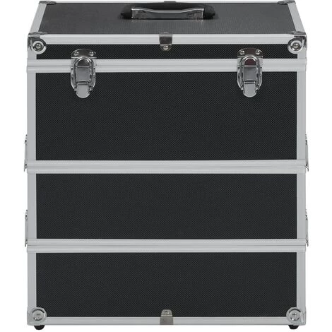 TRUE DEAL Mallette à Maquillage 37x24x40 Cm Noir Aluminium 2 TRUE DEAL Mallette à Maquillage 37x24x40 Cm Noir Aluminium – Image 2