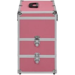 TRUE DEAL Mallette à Maquillage 37x24x40 Cm Rose Aluminium -Malette de rangement Soldes 2022 47339852 5