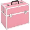 TRUE DEAL Mallette à Maquillage 37x24x35 Cm Rose Aluminium