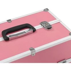TRUE DEAL Mallette à Maquillage 37x24x35 Cm Rose Aluminium -Malette de rangement Soldes 2022 47407796 5