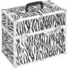 TRUE DEAL Mallette à Maquillage 37x24x35 Cm Rayures De Zèbre Aluminium