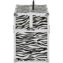 TRUE DEAL Mallette à Maquillage 37x24x35 Cm Rayures De Zèbre Aluminium -Malette de rangement Soldes 2022 47407802 4