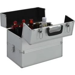 TRUE DEAL Mallette à Maquillage 37x24x35 Cm Argenté Aluminium -Malette de rangement Soldes 2022 47407808 4