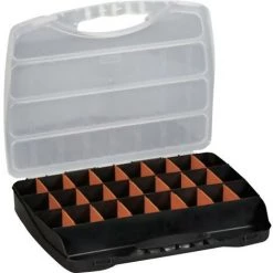 Coffret De Rangement Séparations Variables Alutec 56000 (L X L X H) 320 X 265 X 50 Mm Nombre De Compartiments: 23 1 Pc(