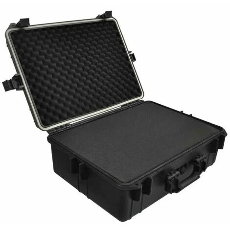 Topdeal Mallette De Transport Robuste Noir Avec Mousse 35 Litres 1 Topdeal Mallette De Transport Robuste Noir Avec Mousse 35 Litres