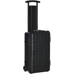 Outsunny Valise Antichoc - Mallette D'extérieur Appareil Photo - Mousse Prédécoupée - étui Rigide étanche Appareil Photo - Poignée Telescopique 2 Roulettes - PP Noir
